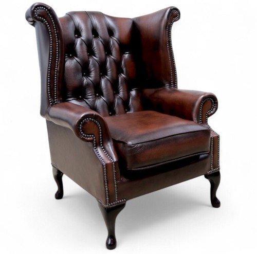Real leather wing chair high - chair,