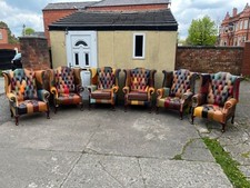 Harlequin leather chesterfield