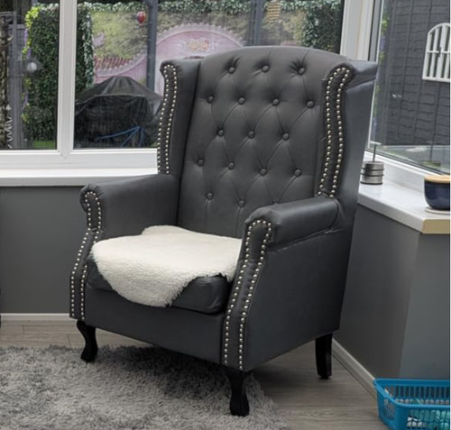 Faux leather wing - faux, chair
