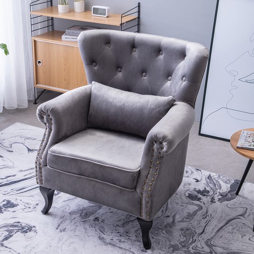 Grey queen anne armchair - anne,