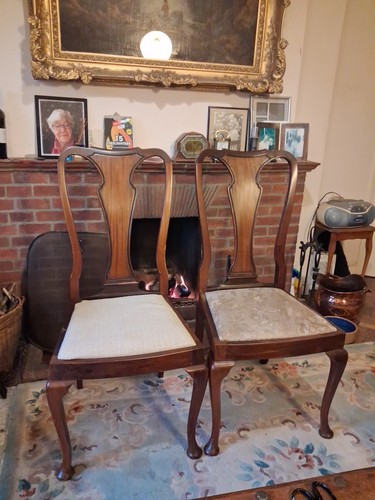 Pair vintage mahogany - of,